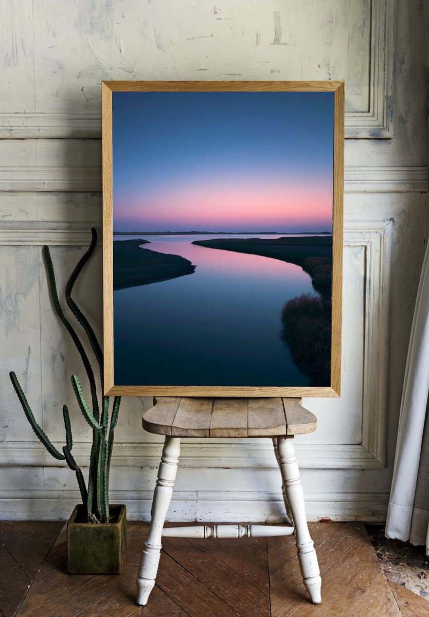 Twilight River Landscape Poster. — room view 1