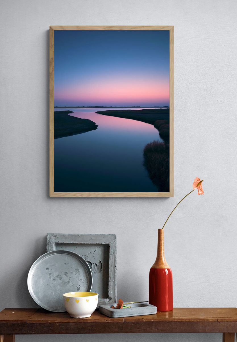 Twilight River Landscape Poster. — room view 3
