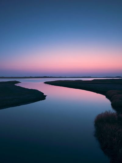 Twilight River Landscape Poster.