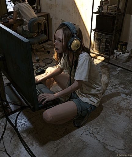 Gamer Girl Portrait Photography Poster. poster detail