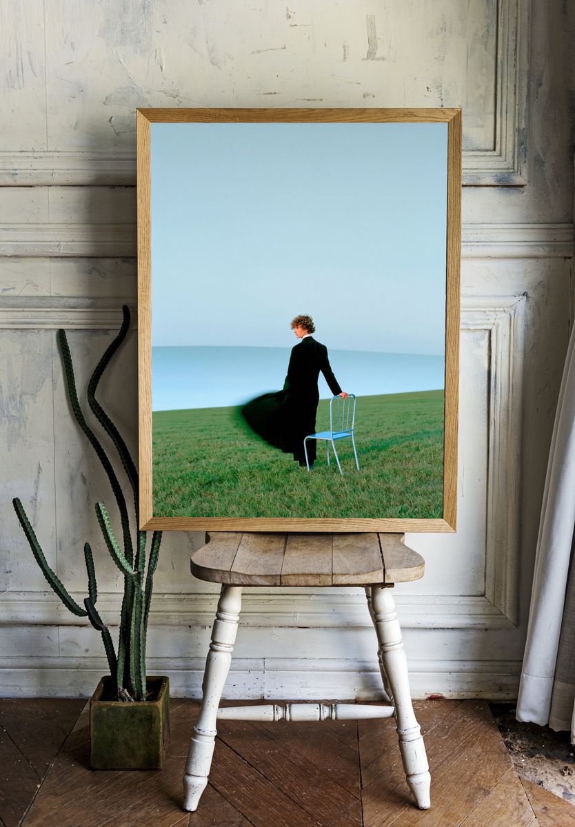 Solitary Figure in Field Photography Poster. room preview