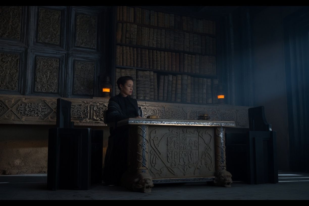 Dark Library Throne Room Poster. poster detail