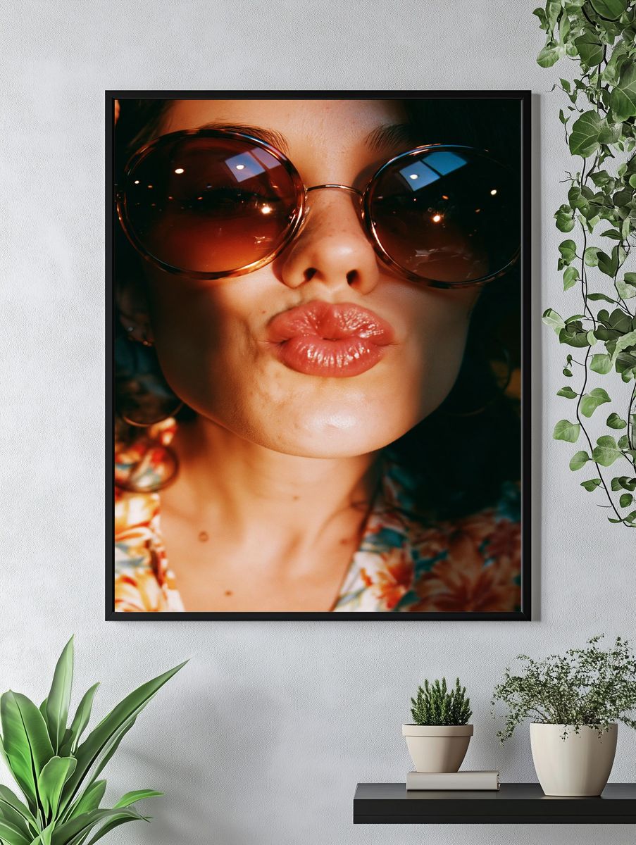 Sunglasses Portrait Photography Poster. — room view 4