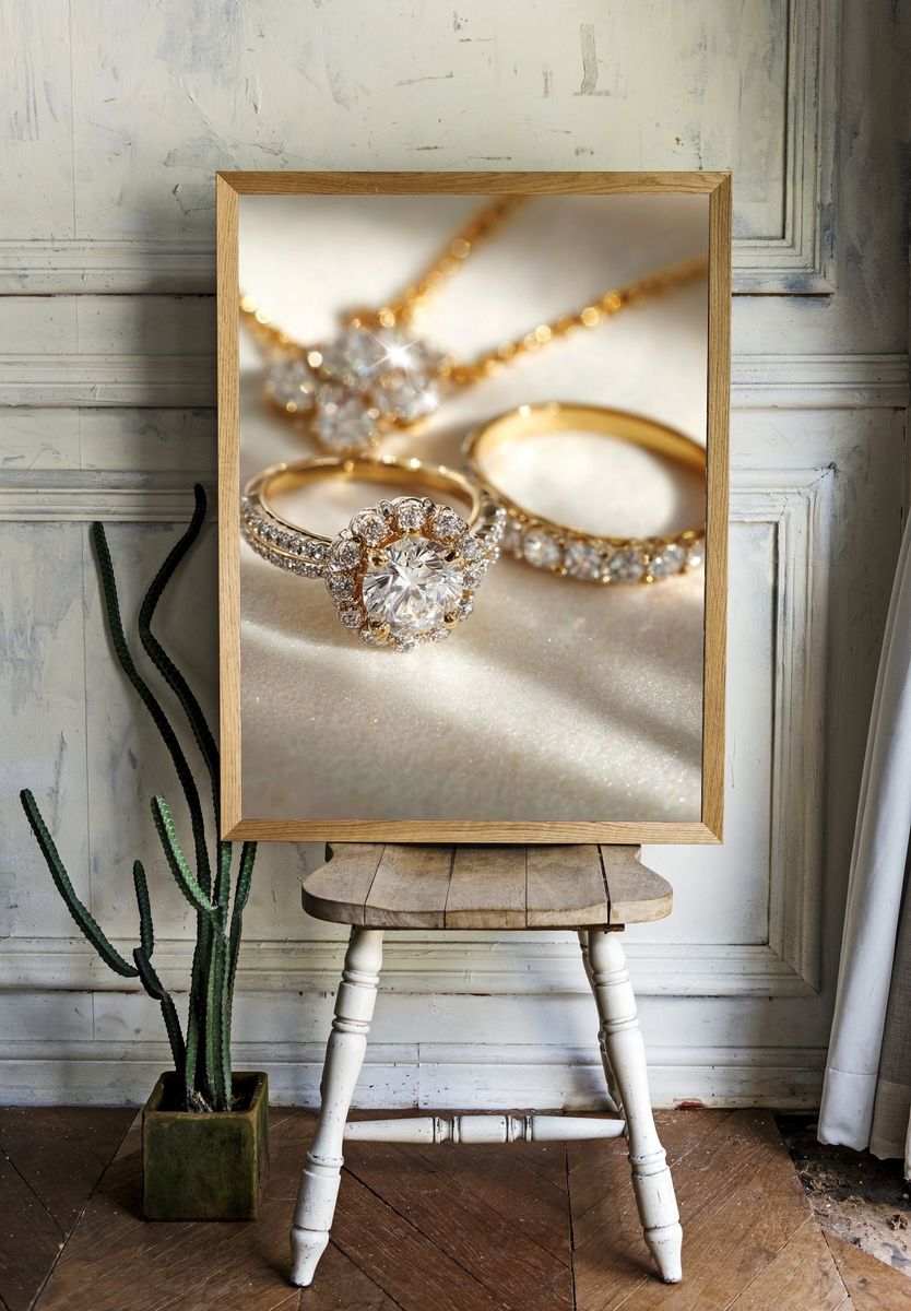 Diamond Rings Photography Poster. room preview