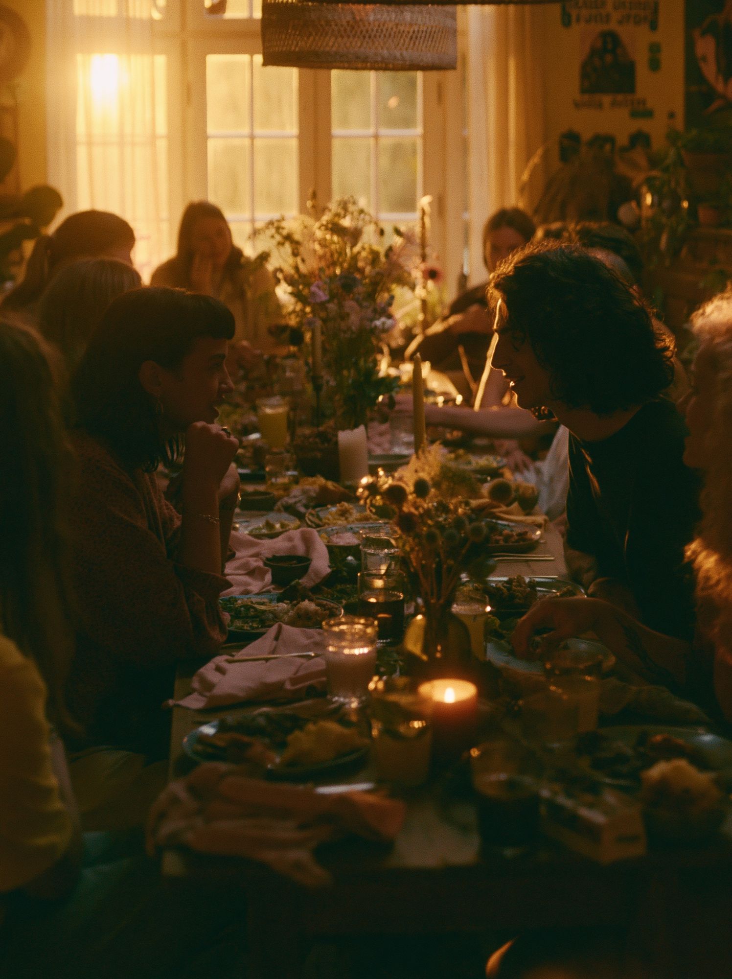 Golden Dinner Party Photography Poster. poster detail