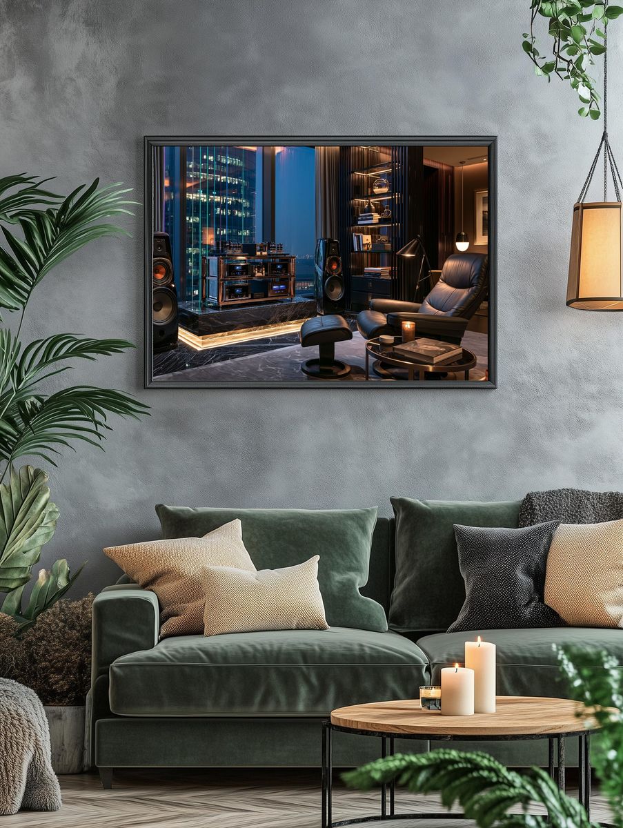 Luxury Hi-Fi Listening Room Poster. — room view 4