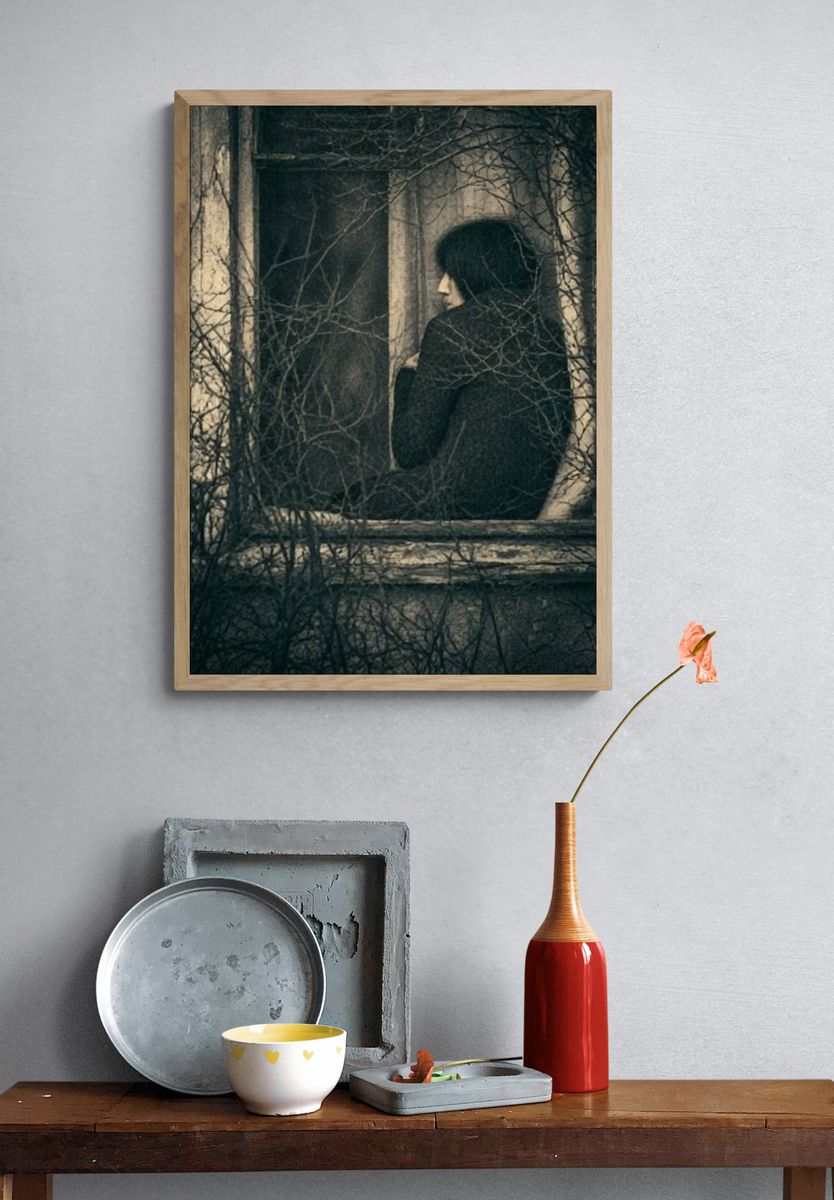 Gothic Window Portrait Print. — room view 3