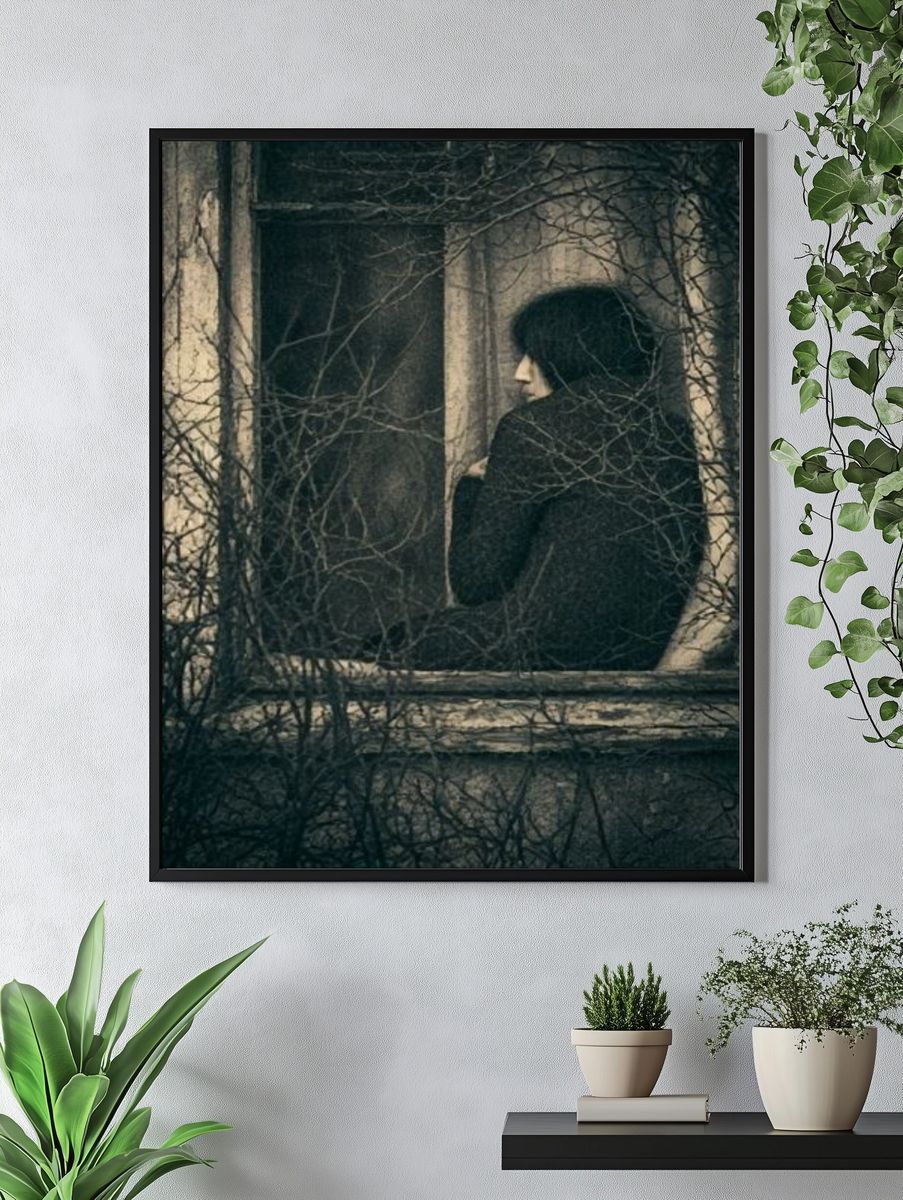 Gothic Window Portrait Print. — room view 4