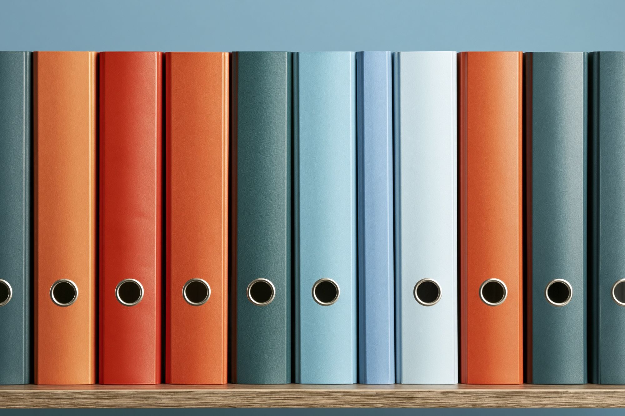 Colorful File Binders Photography Poster. poster — photography art