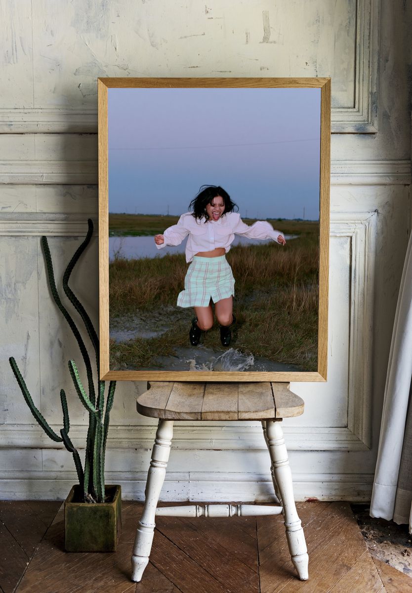 Stormy Marsh Run Photography Poster. — room view 1