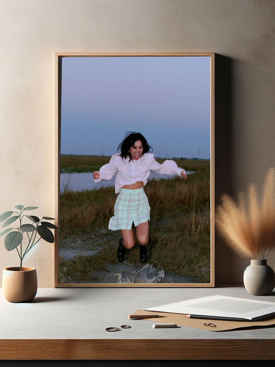 Stormy Marsh Run Photography Poster. — room view 2