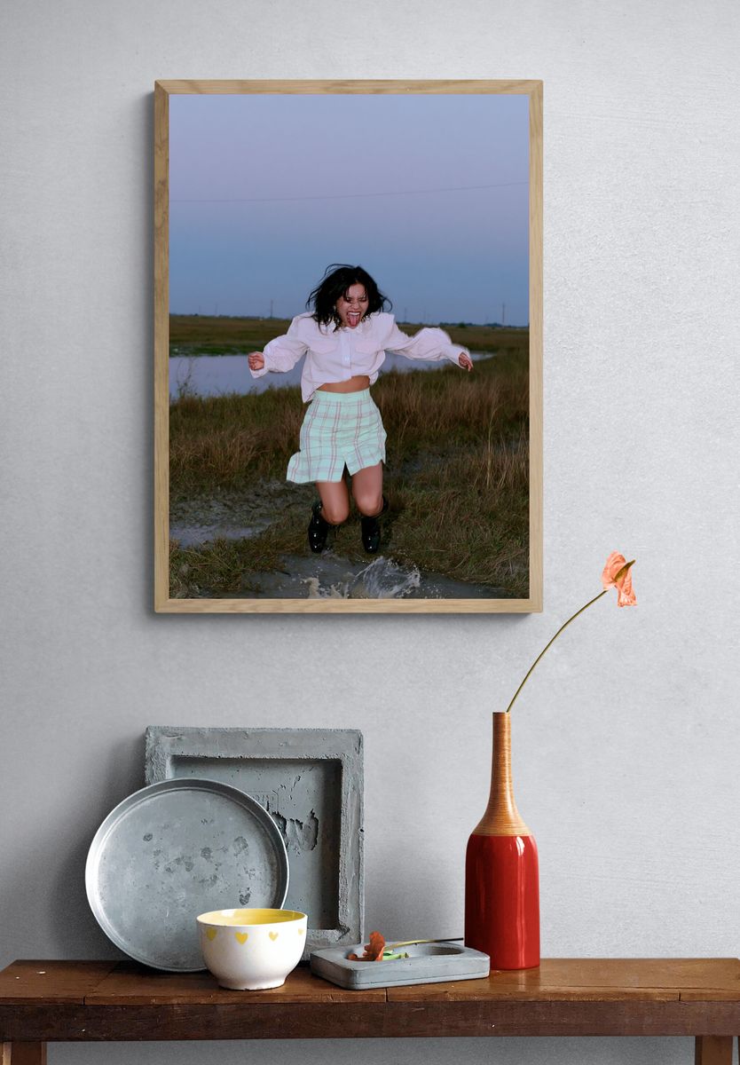 Stormy Marsh Run Photography Poster. — room view 3