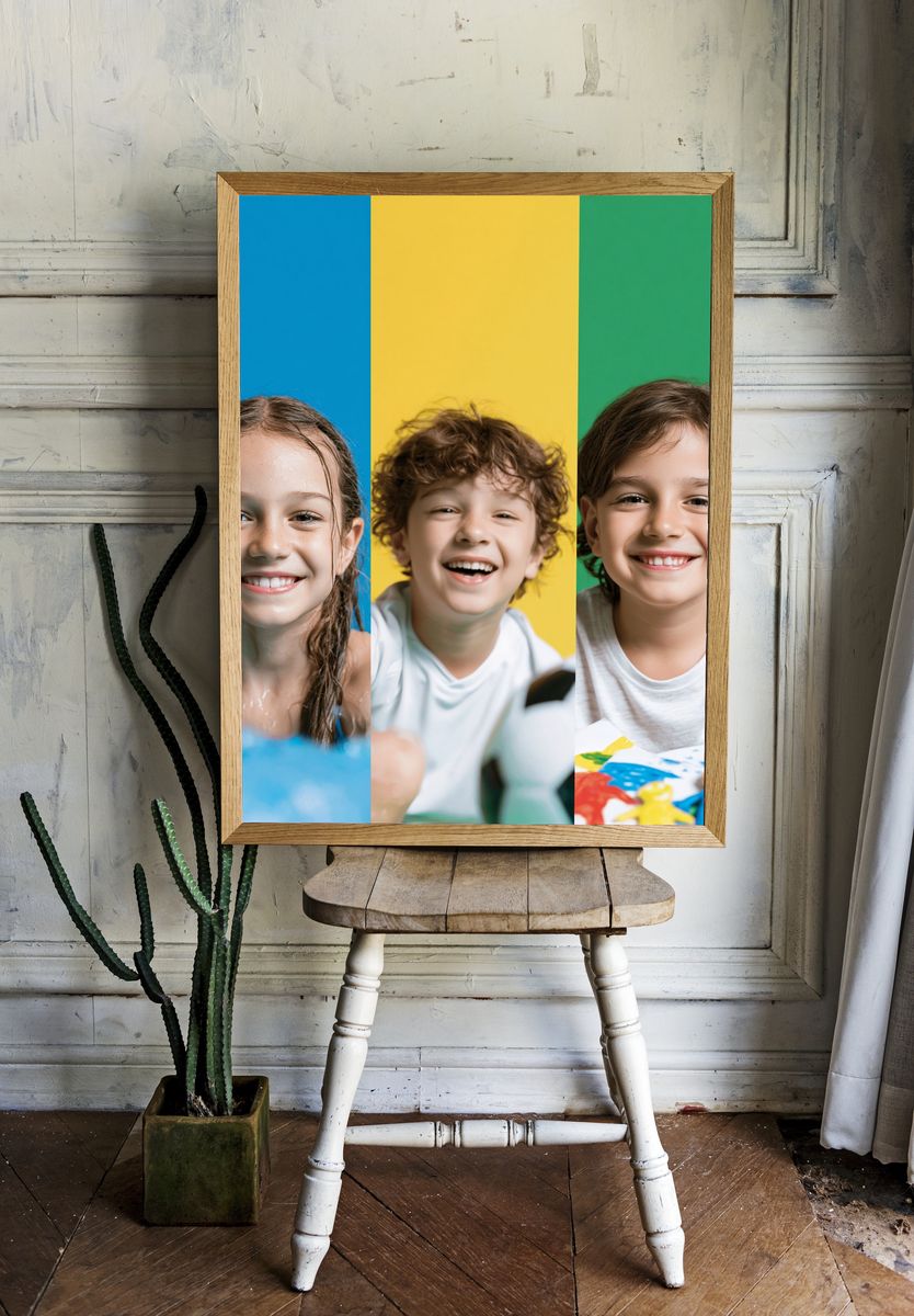 Smiling Kids Portrait Photography Poster. — room view 1