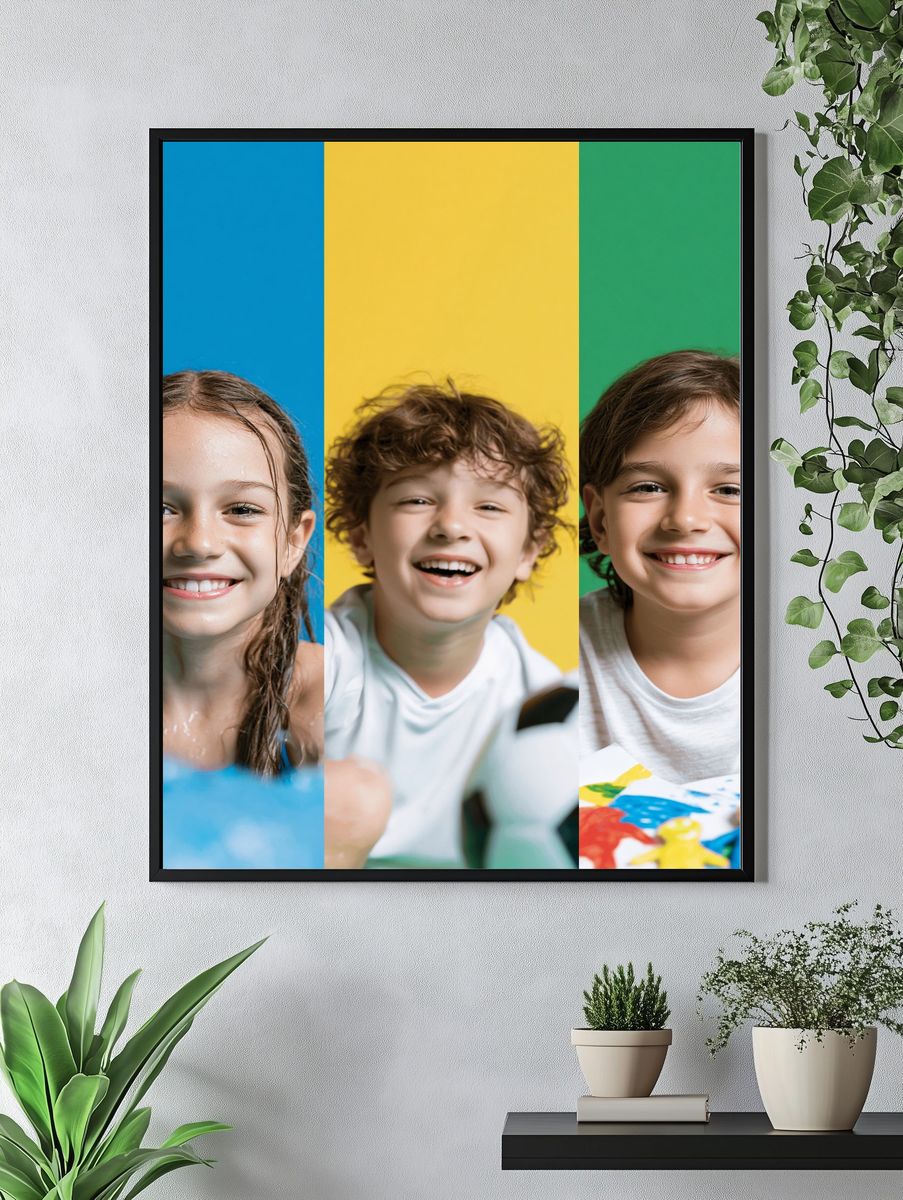 Smiling Kids Portrait Photography Poster. — room view 4