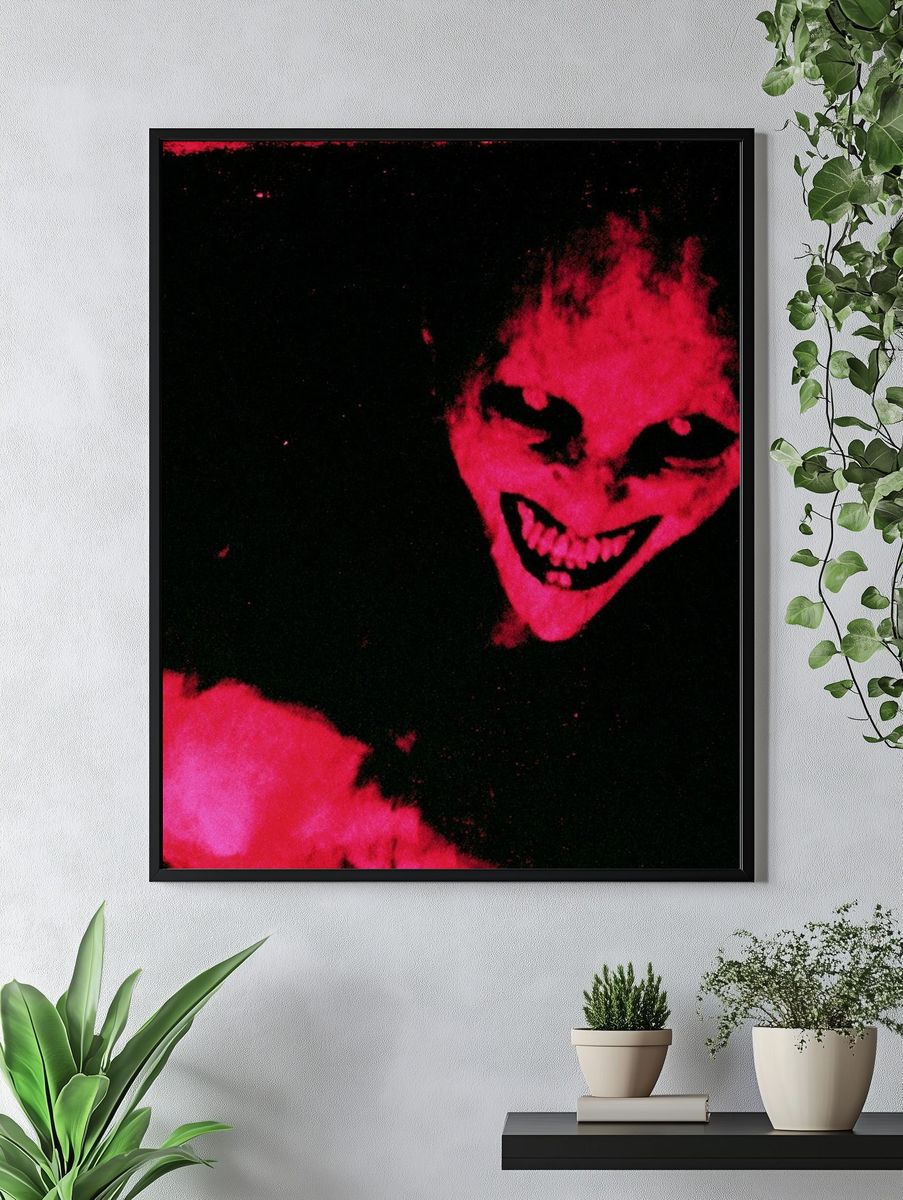 Neon Horror Face Photography Poster. — room view 4