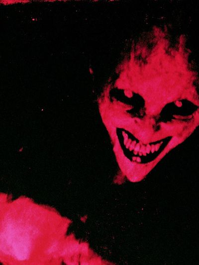 Neon Horror Face Photography Poster. poster