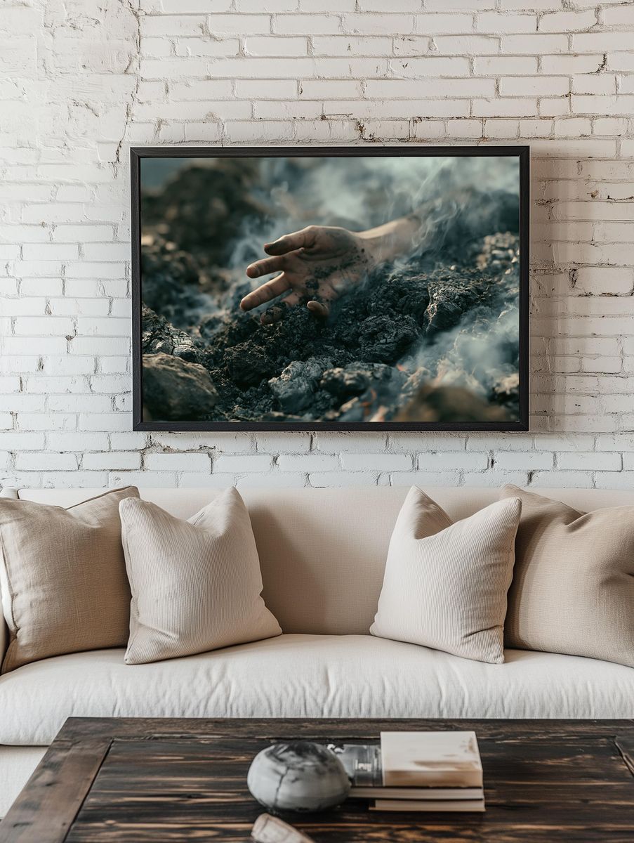 Ashen Hand Photography Poster. room preview