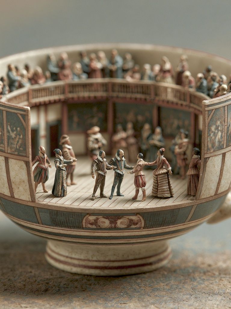 Miniature Theatre Cup Photography Poster. poster detail