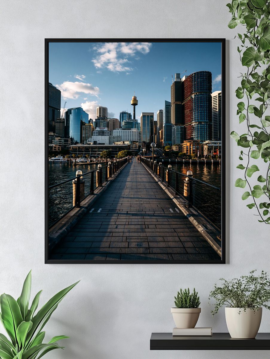 Sydney Harbour Skyline Photography Poster. — room view 4