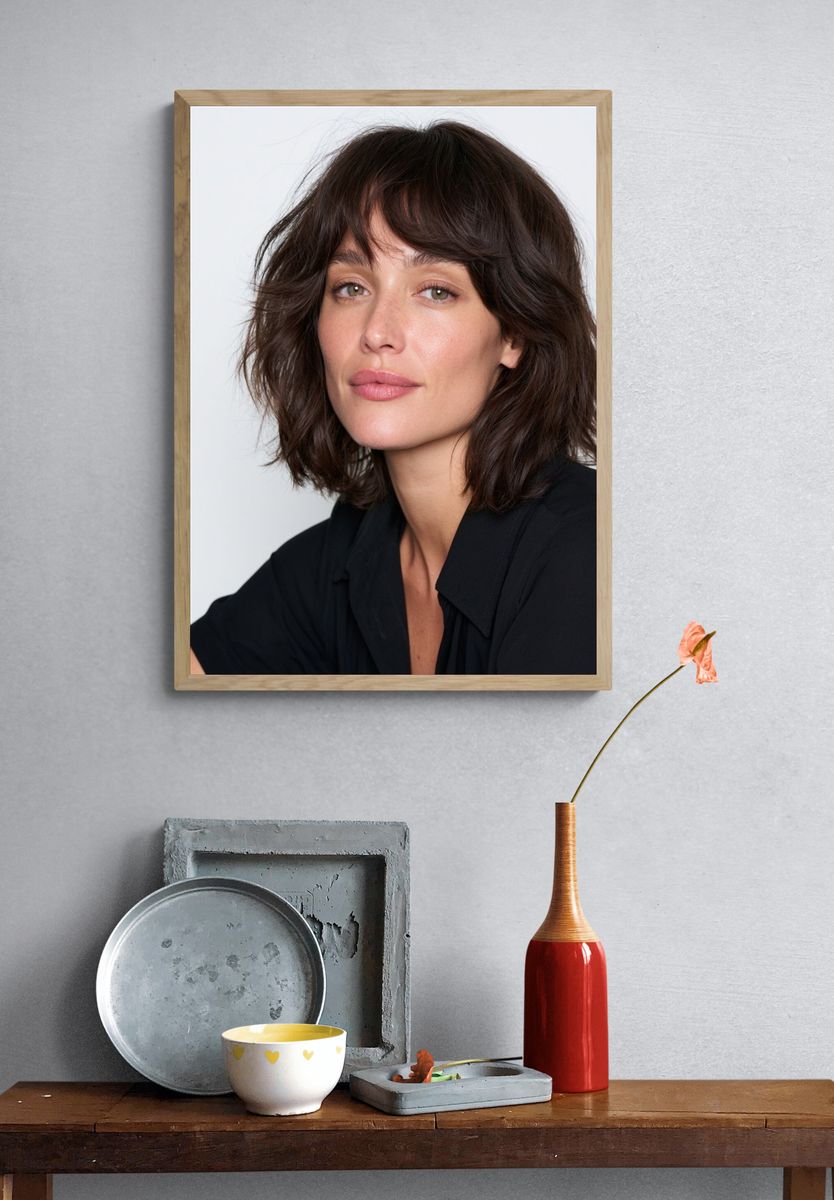 Brunette Portrait Photography Poster. — room view 3