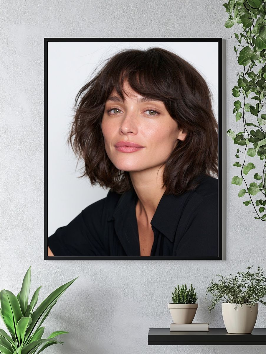 Brunette Portrait Photography Poster. — room view 4