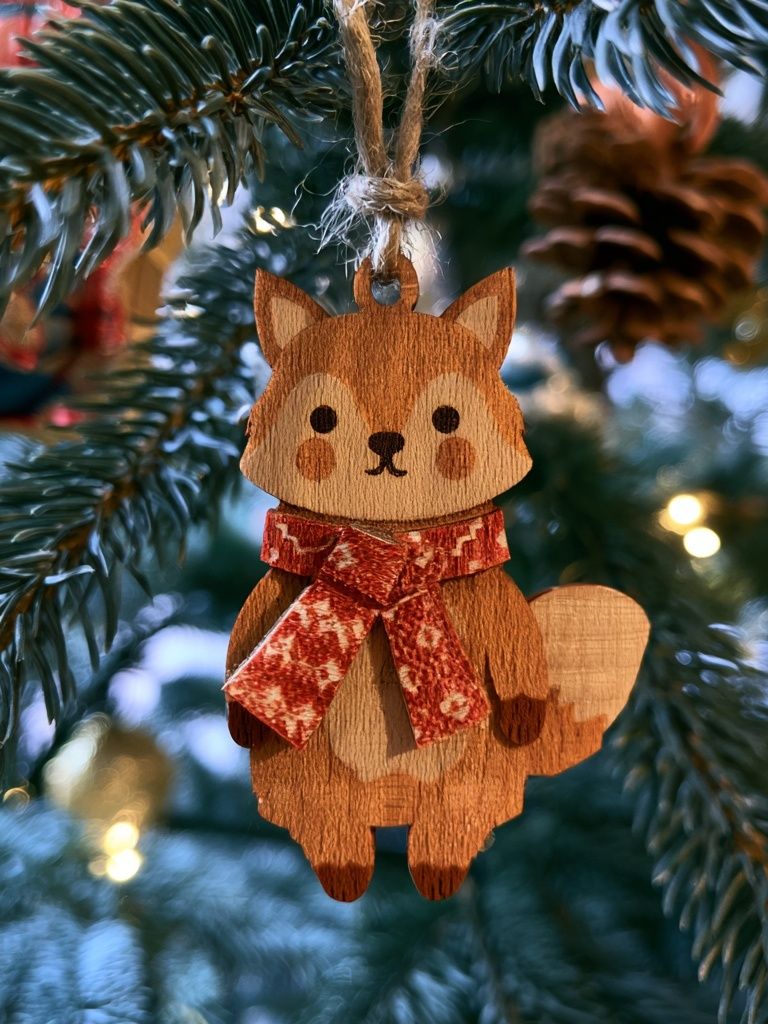 Woodland Fox Ornament Photography Poster. poster detail