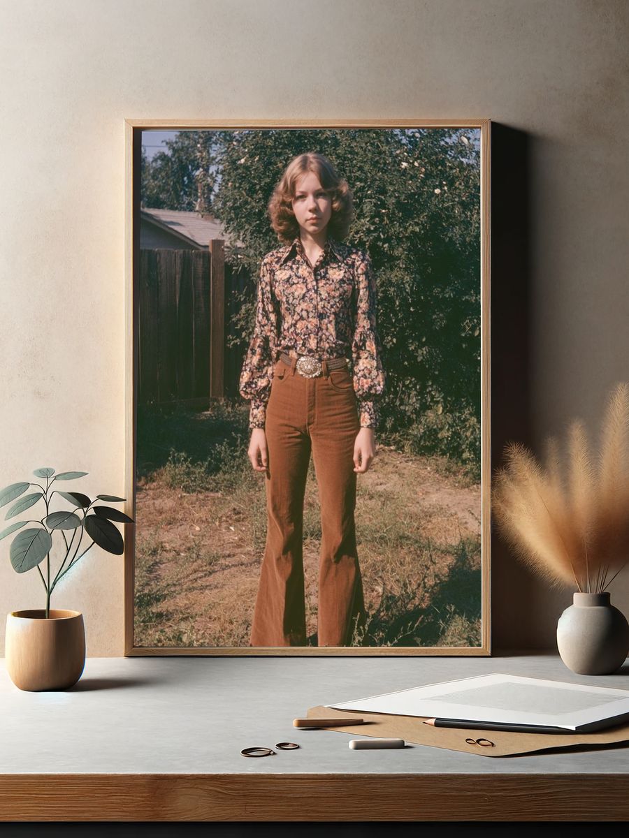 Vintage Portrait Fashion Poster. — room view 2