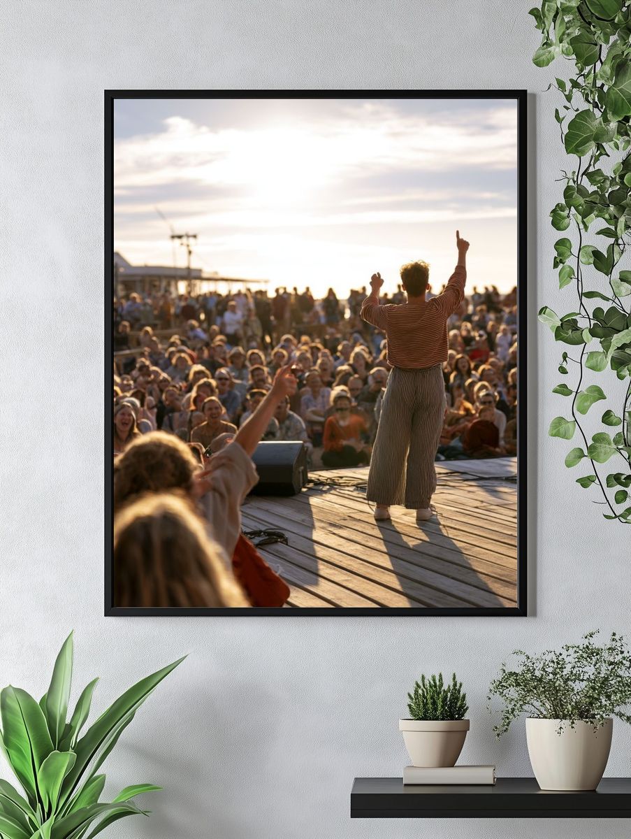 Outdoor Concert Crowd Photography Poster. — room view 4