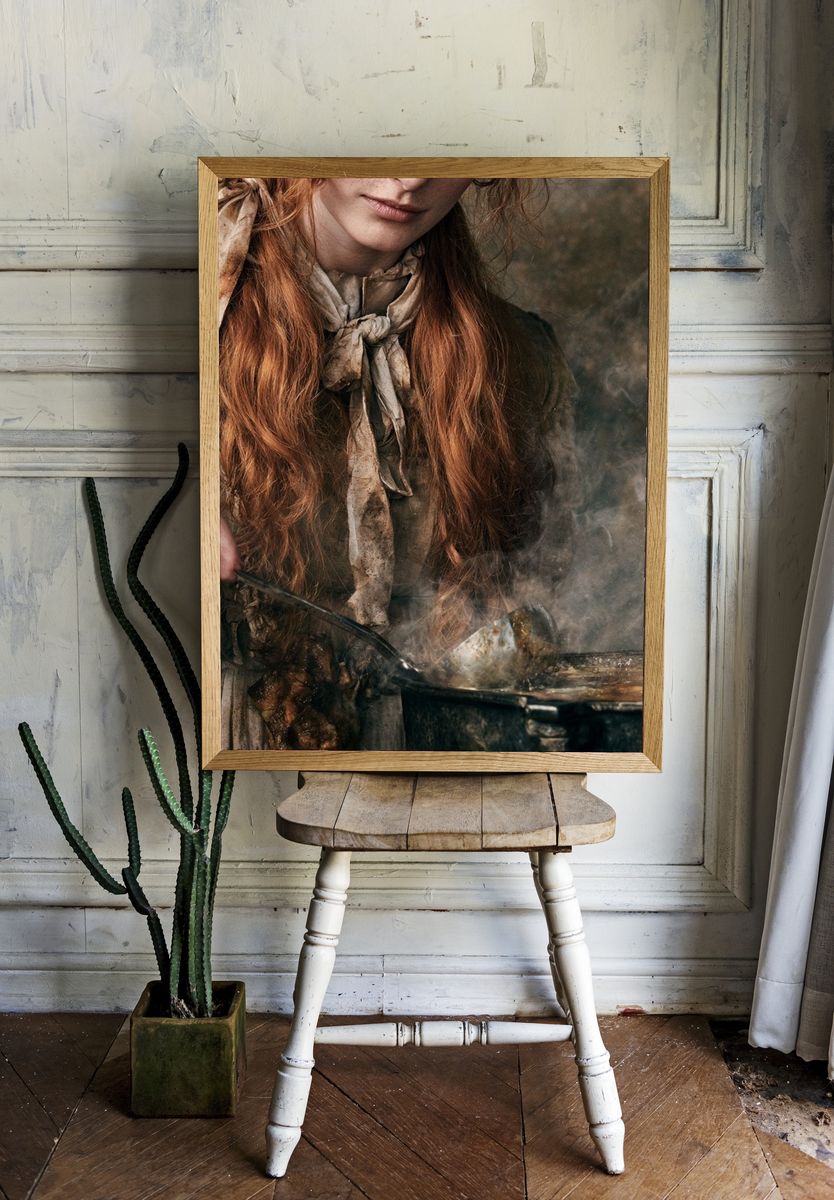 Victorian Cook Portrait Photography Poster. — room view 1