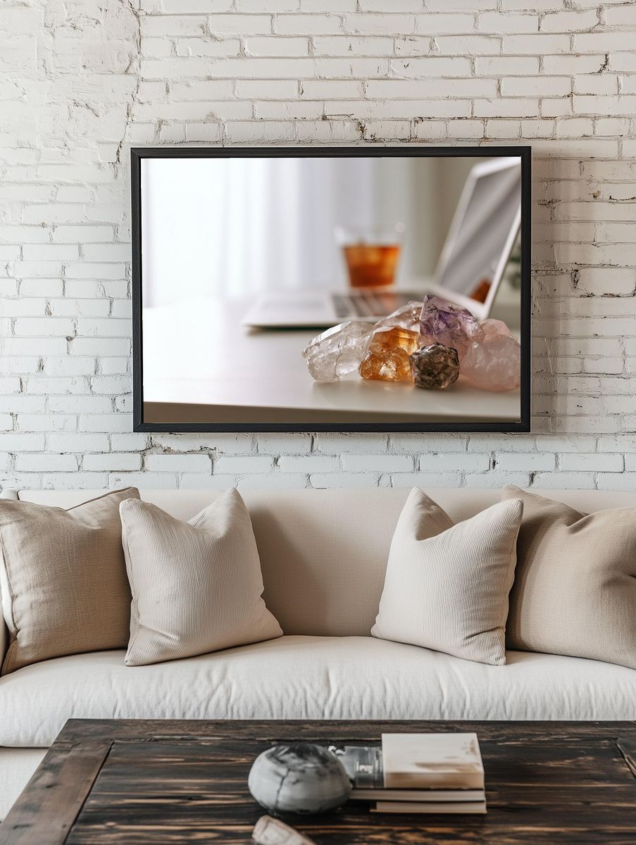 Healing Crystals Still Life Poster. — room view 1