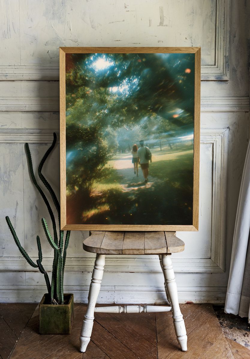Dreamy Park Walk Photography Poster. — room view 1