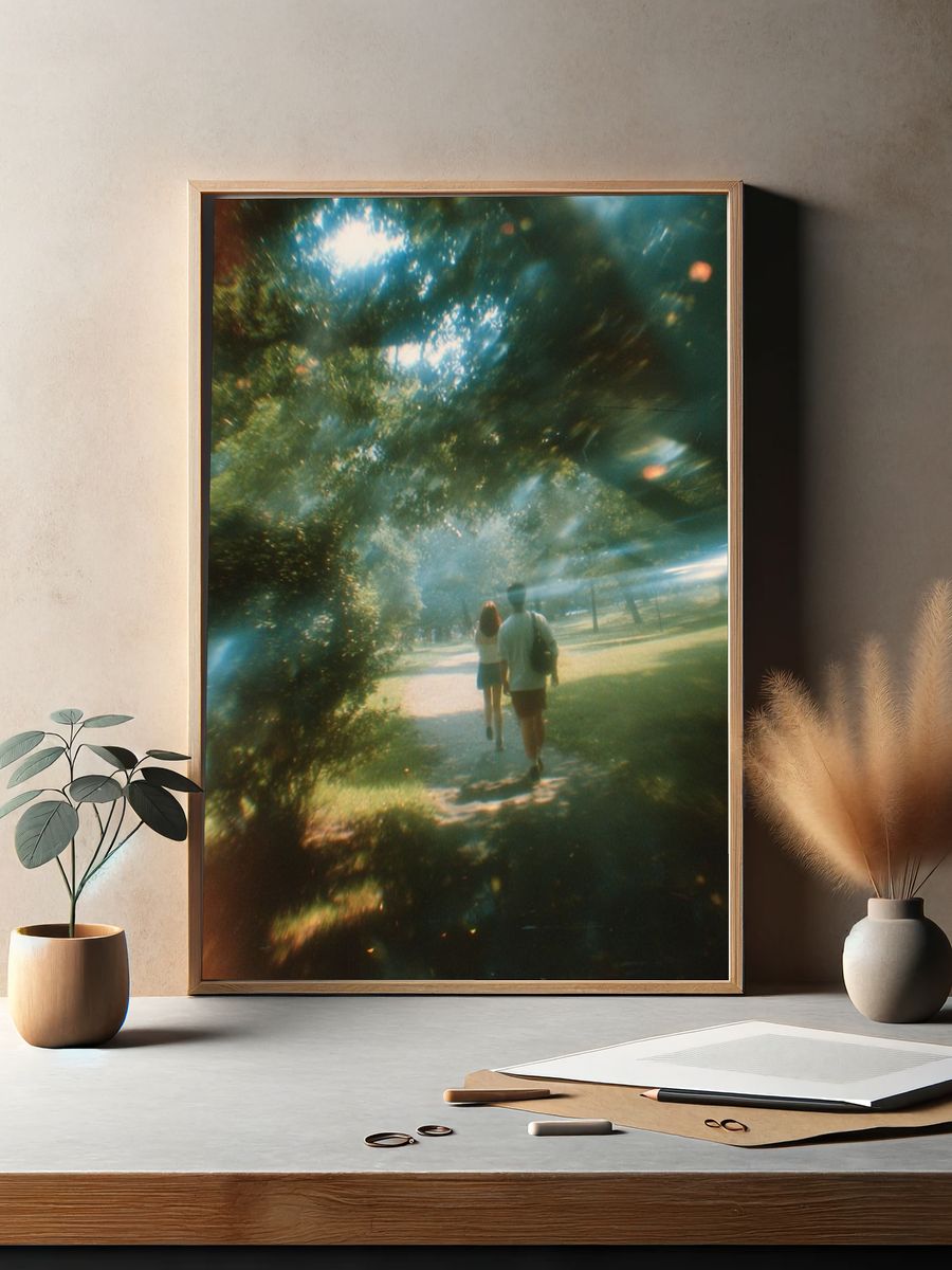 Dreamy Park Walk Photography Poster. — room view 2