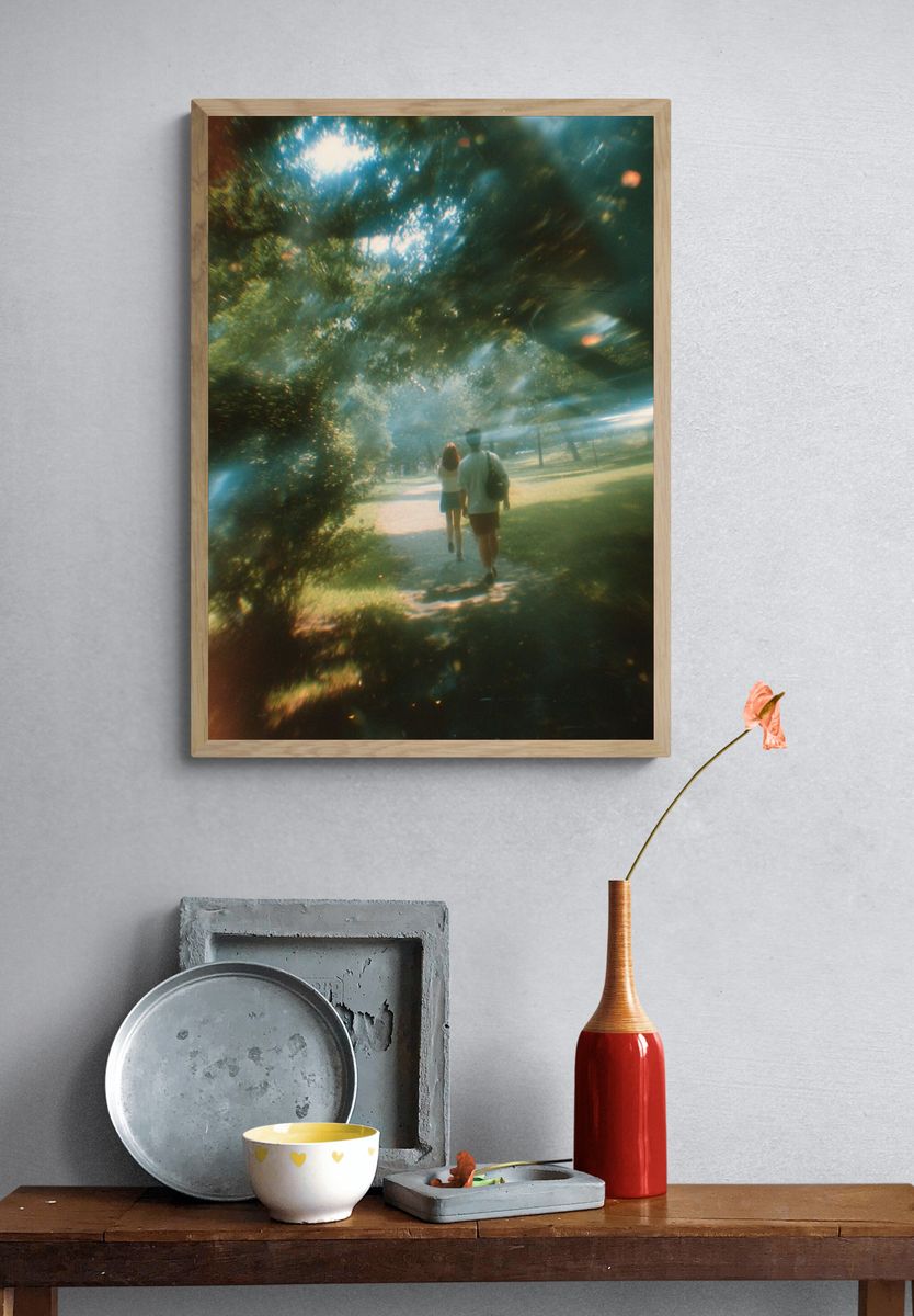 Dreamy Park Walk Photography Poster. — room view 3