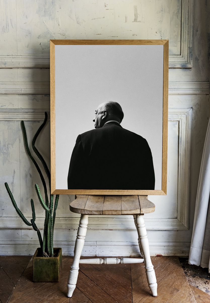 Solitary Man Black-White Poster. room preview