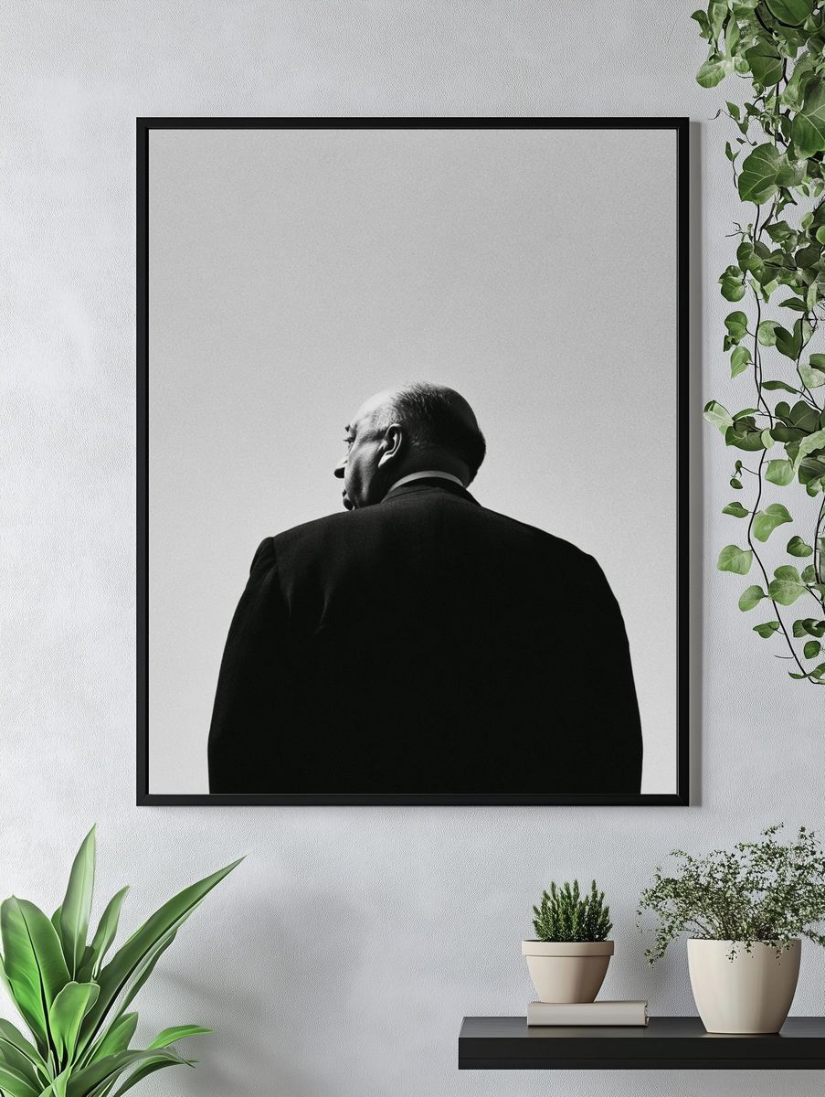 Solitary Man Black-White Poster. — room view 4