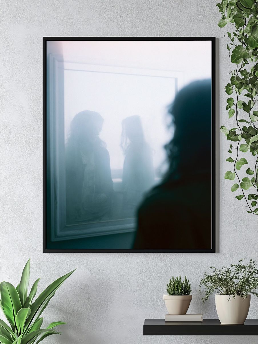 Dreamy Mirror Portrait Print. — room view 4