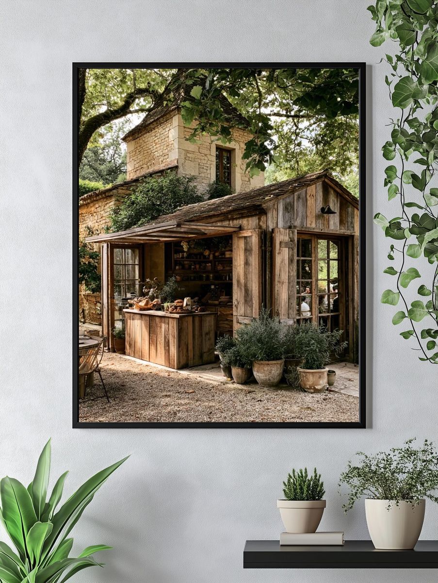 Rustic Garden Cottage Photography Poster. — room view 4