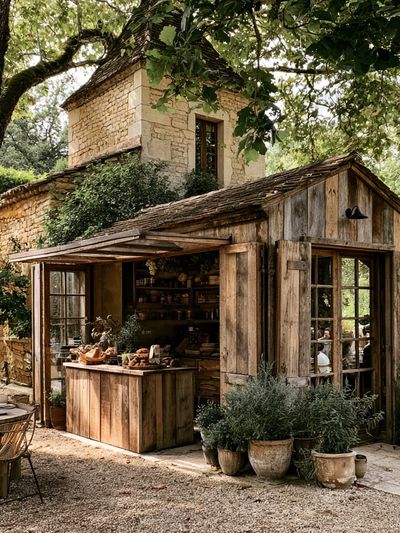 Rustic Garden Cottage Photography Poster.