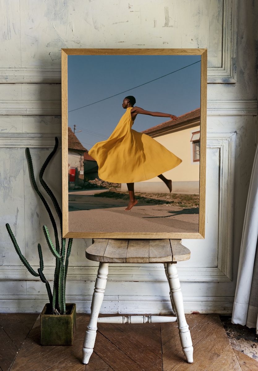 Dancing Figure Photography Poster. — room view 1