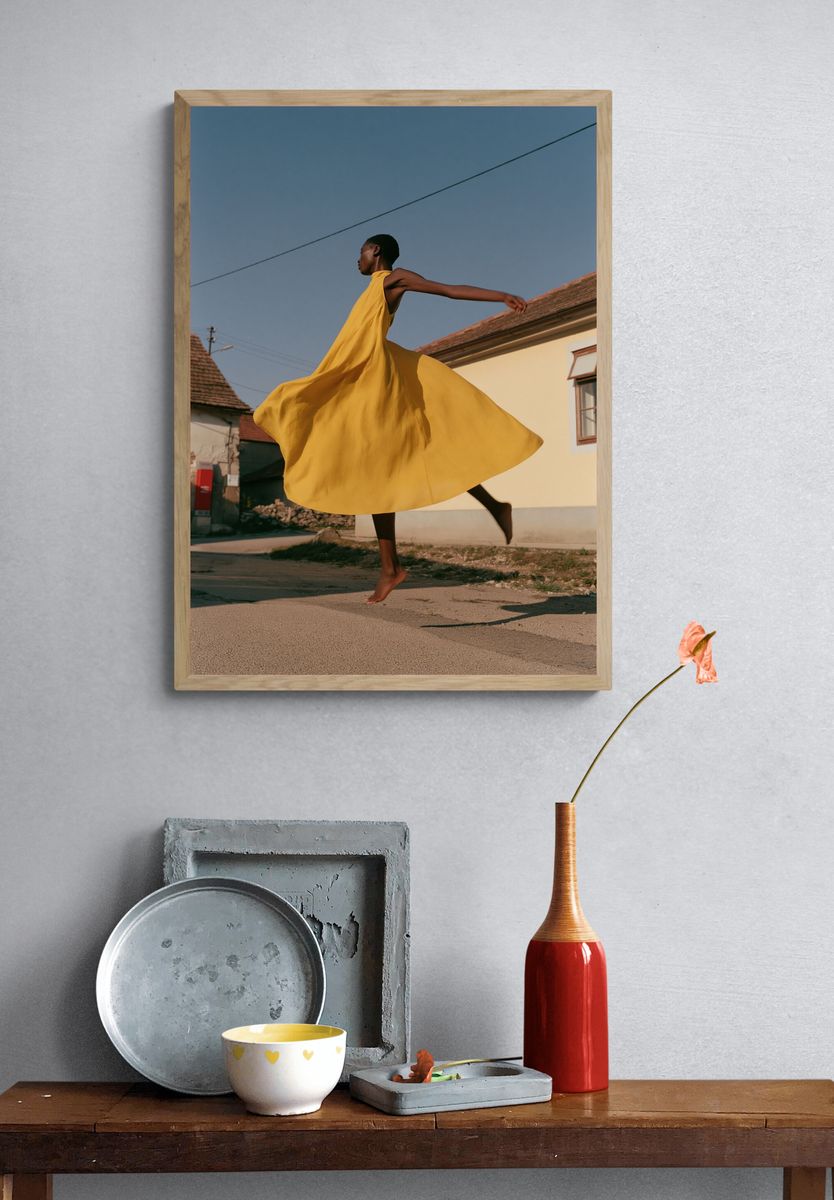 Dancing Figure Photography Poster. — room view 3