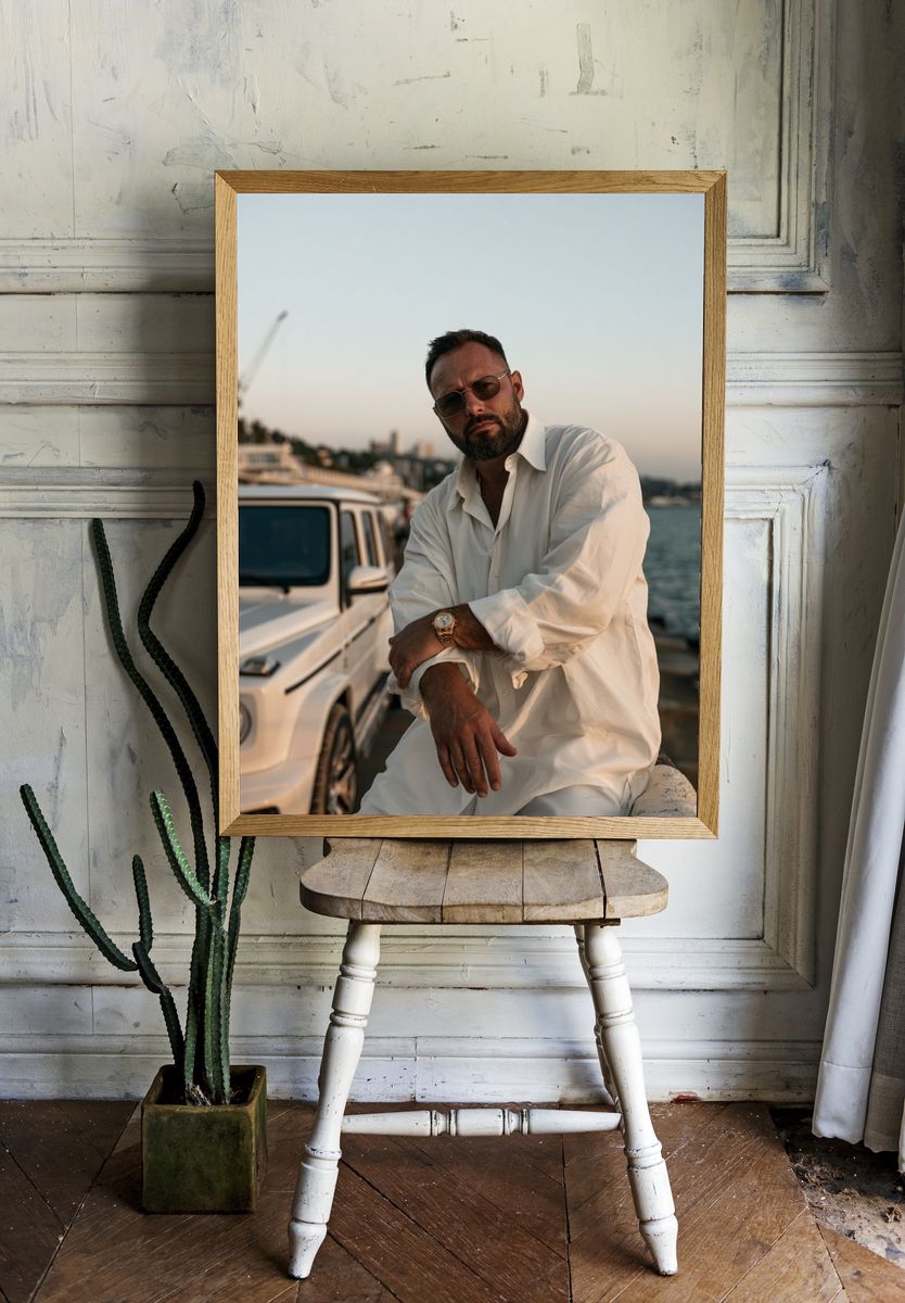 Luxury Yacht Portrait Photography Poster. room preview