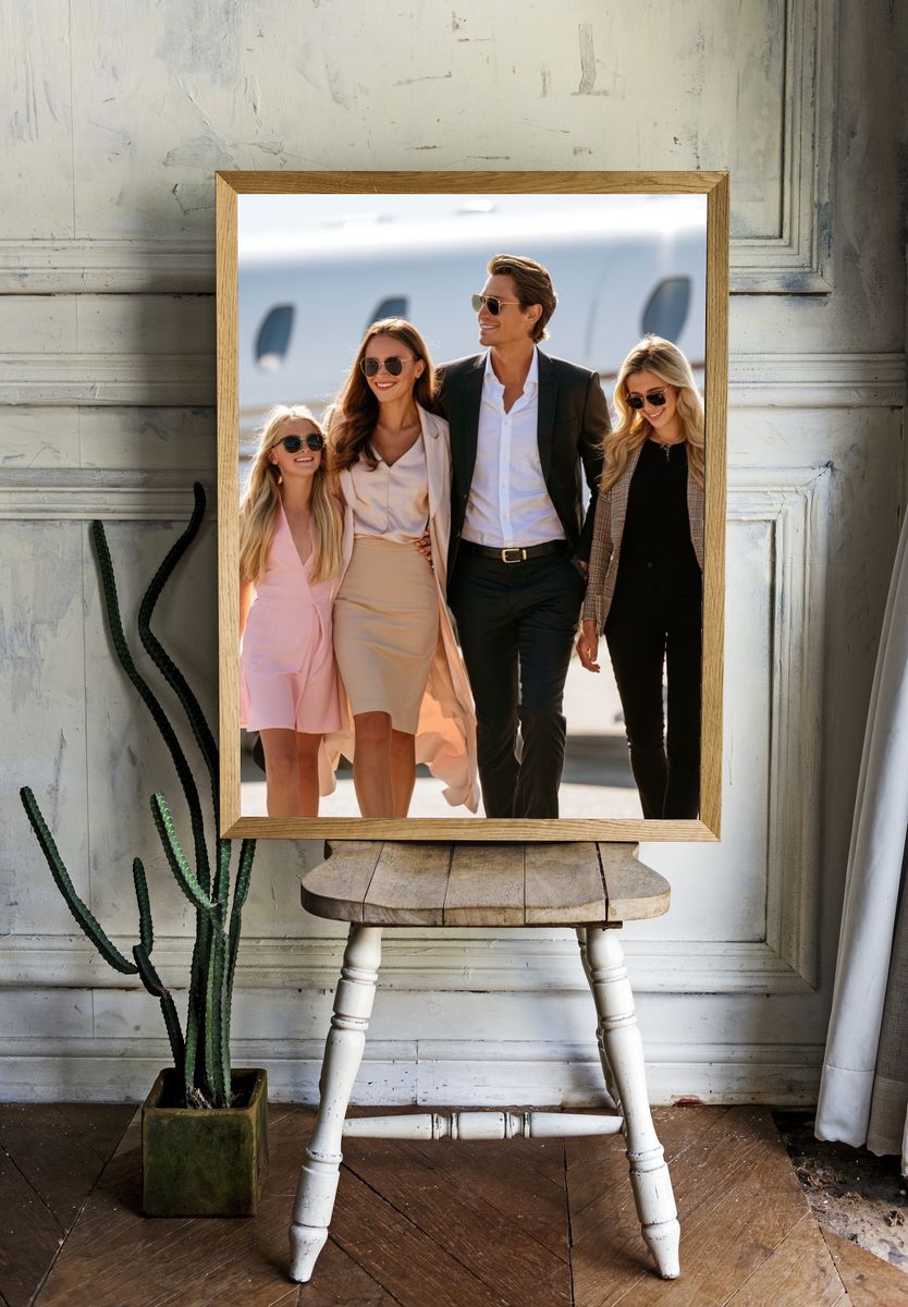 Luxury Jet Set Family Photography Poster. room preview