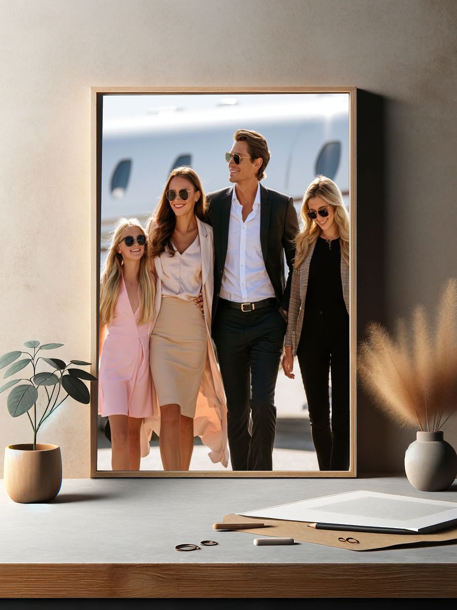 Luxury Jet Set Family Photography Poster. — room view 2