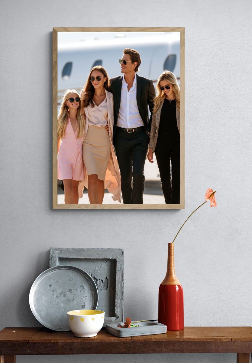 Luxury Jet Set Family Photography Poster. — room view 3
