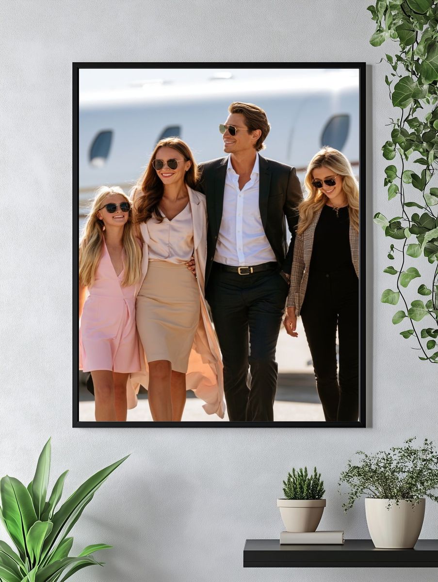 Luxury Jet Set Family Photography Poster. — room view 4