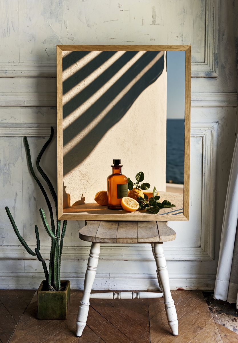 Citrus Still Life Photography Poster. — room view 1