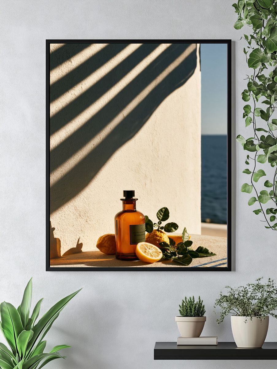 Citrus Still Life Photography Poster. — room view 4