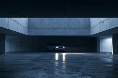Range Rover Garage Photography Poster.