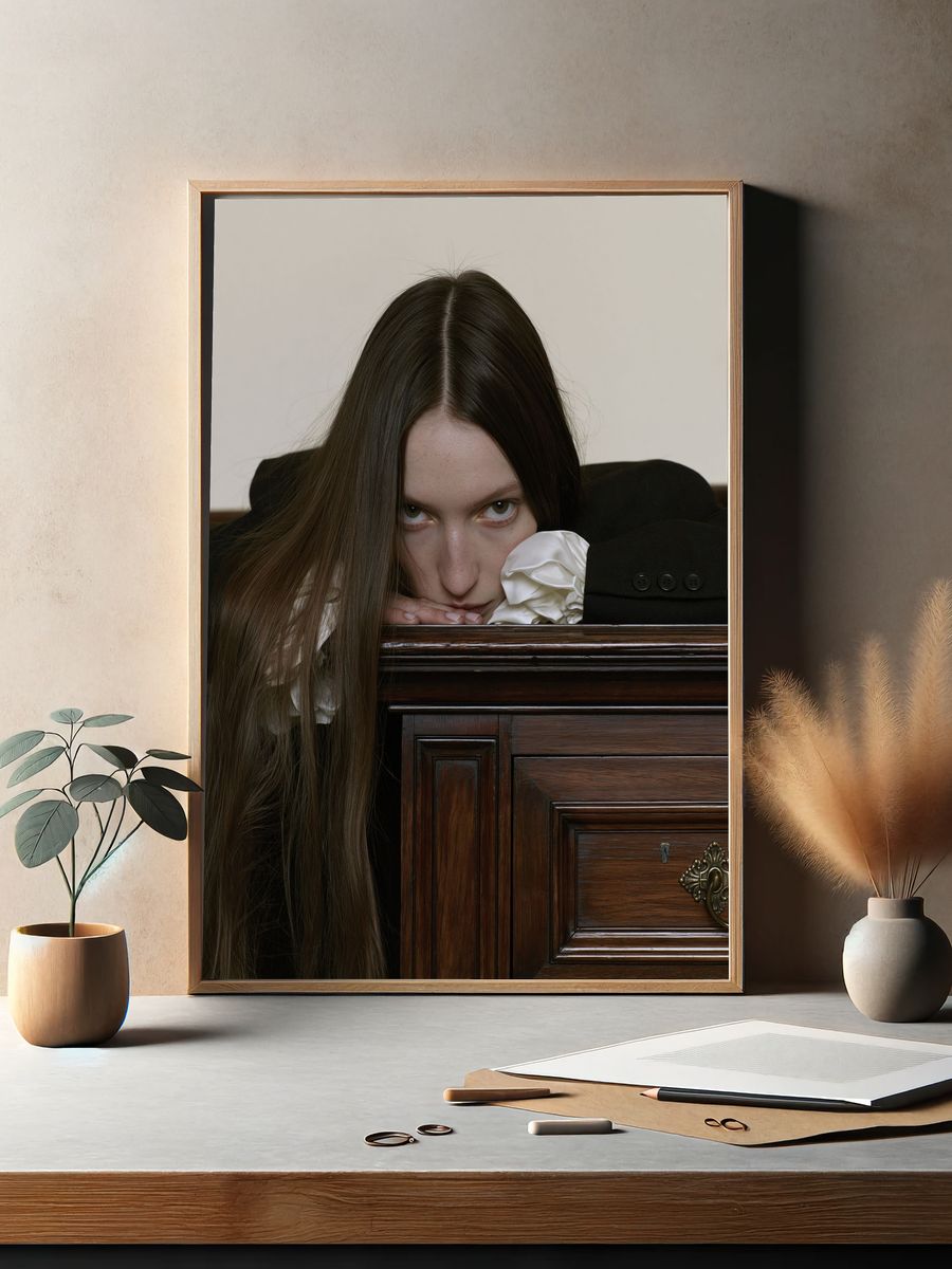 Moody Portrait Photography Poster. — room view 2