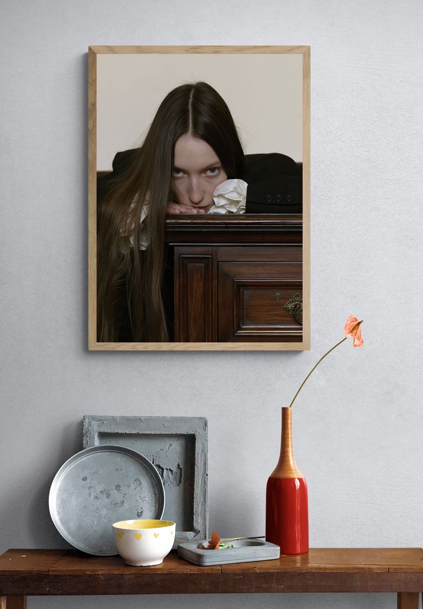 Moody Portrait Photography Poster. — room view 3